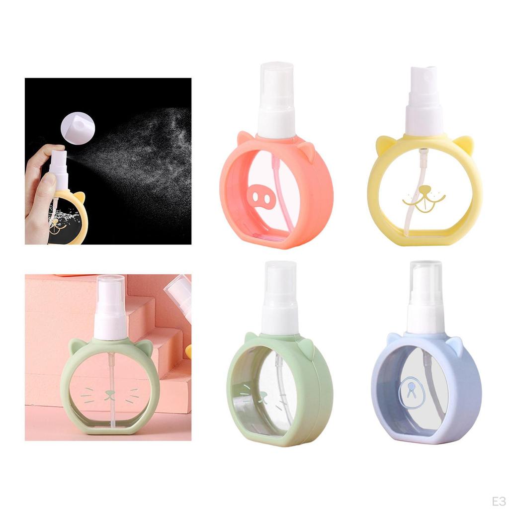 Mini Spray Bottle Cosmetics Separate 55ml Clear Leak Proof Durable Silicone Travel