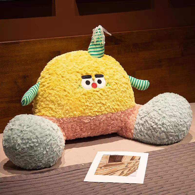 

Милая мультяшная подушка для поясничной поддержки «Бигфут» для дивана, кресла, офиса, общежития Small: 65*30cm, 0.85kg жёлтый