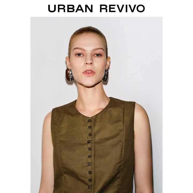 Women's Retro Cotton-Linen Blend Vest