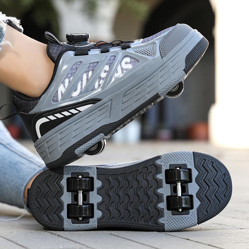 Vaikiški keturračiai sportiniai batai riedučiais Kaip plokščiapadžiai sportiniai batai Riedlenčių batai Sportiniai batai Moteriški riedučių batai