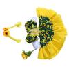 Sunflower Goose Outfit Unique Fade Proof Machine Washable Goose Statue Costume with Wig for Decoration