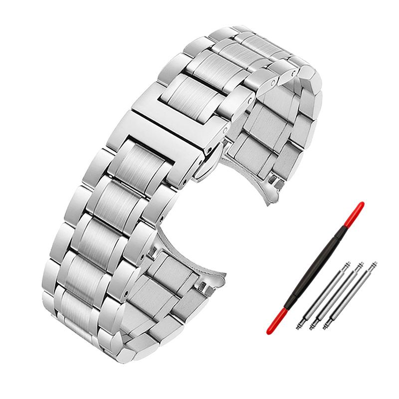 Dla Citizen BN0193 BN0190 CA0718 Stal Nierdzewna Pasek do Zegarka Zakrzywiona Bransoleta Męski Pasek do Zegarka ze Stali Nierdzewnej 22mm Stalowy Pasek Łukowy