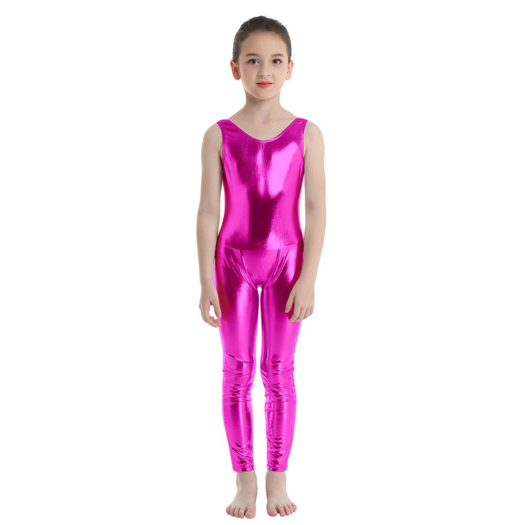 Kids Girls Dance Wear Tank Unitard Bodysuit Gymnastics Leotards Ballet Training Costumes