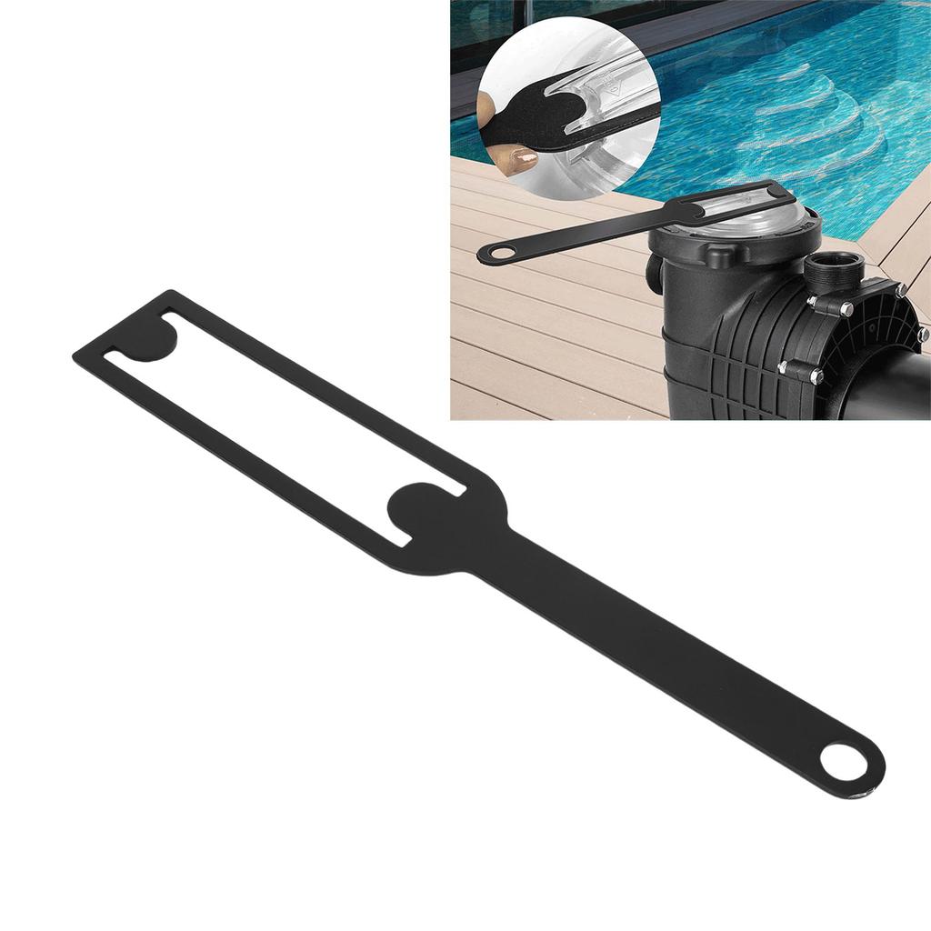 Pool Pump Cover Removal Wrench Tool, Iron Strainer Pump Lid Remove Tool for Pool Garden Bathtub Spa Backyard