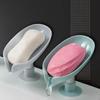 Portasapone a forma di foglia, portasapone a ventosa, vassoio per asciugatura, contenitore per spugna da doccia, accessori per il bagno e la cucina