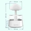 2 in 1 Raindrop Humidifier Aroma Diffuser Essential Oil Machine Home Wood Grain Large Capacity Mushroom Cloud Light Bedroom Mist