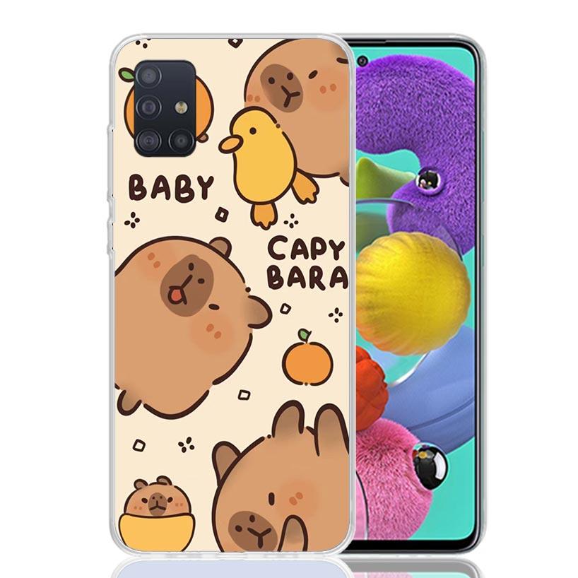 

Funny Capybara Cartoon Animal Phone Case for Samsung Galaxy A52 A51 A50S A12 A22 A32 A72 A10S A30S A31 A71 Note 20 Ultra 10 Plus Samsung A31