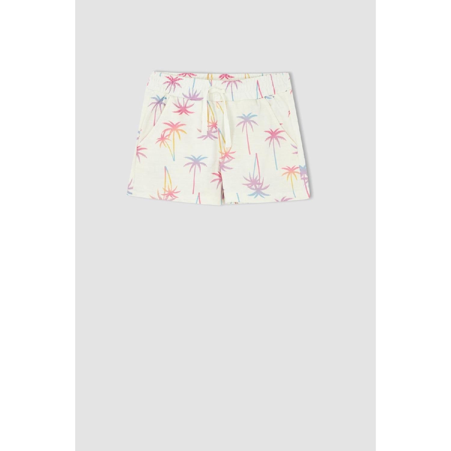 

Гибкие короткие шорты с рисунком ладони для девочек