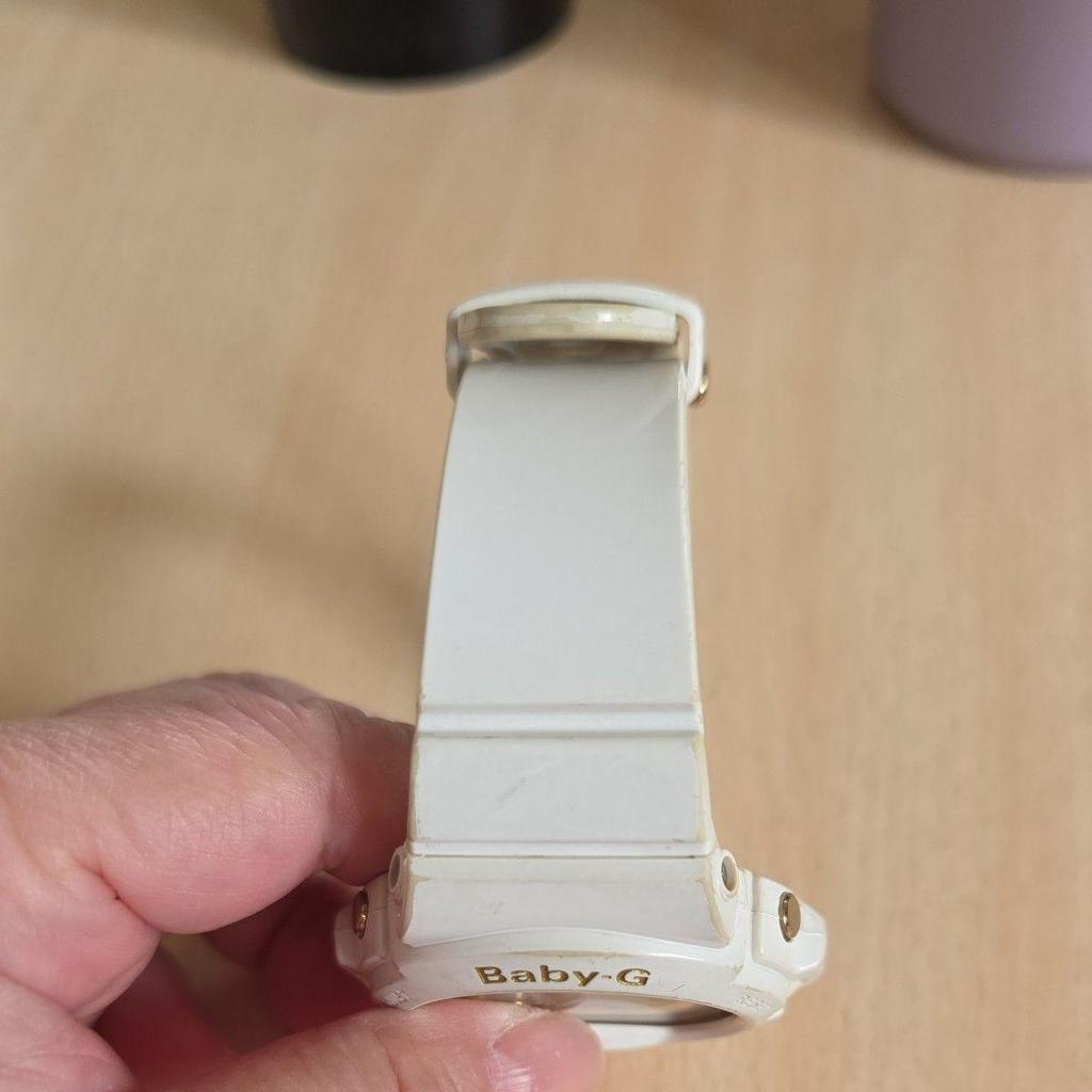 Used CASIO Baby-G Digital Watch White SHOCK RESIST