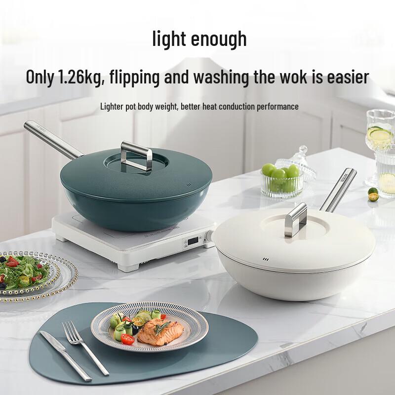 DESLON 0-Beschichtung 32cm Titan Antihaft-Wok
