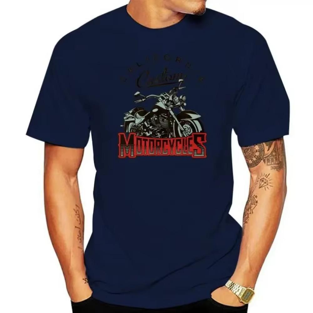 California  Motorcycles T Shirt Hot Rod Vintage Motorbike Club Garage 150 Men T Shirt