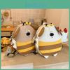 Cute Cartoon Bee Dog Design Children Backpack With Plush Pendant For School And Travel Use
