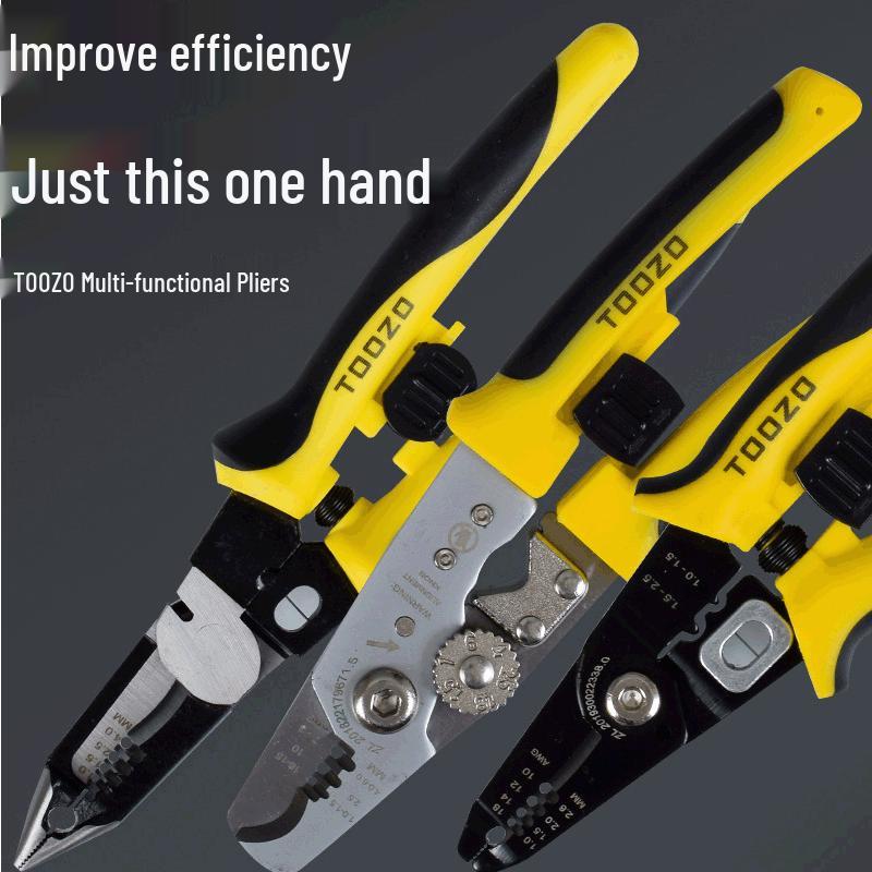Multi-Functional Electrician s 6-in-1 Wire Stripper Pliers 7.5-inch multifunctional wire stripper with sheath