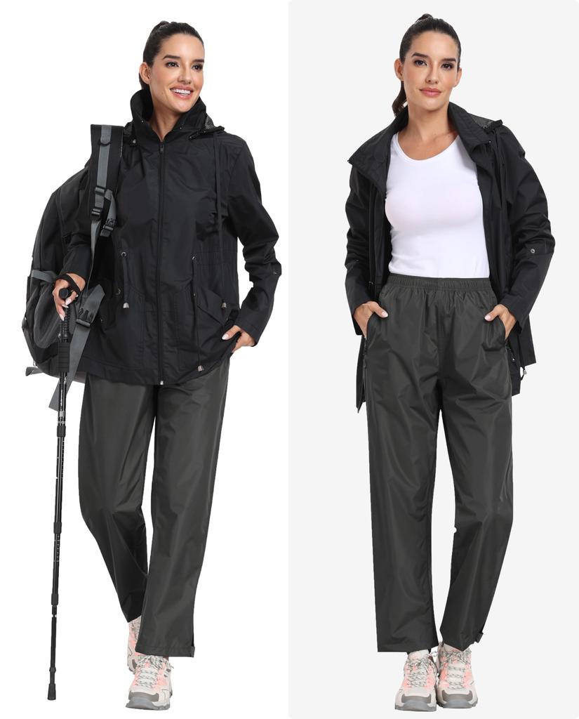 MoFiz Women's Waterproof Rain Pants, Perfect for Cycling, Work, and Outdoor Activities, Fishing, Motorcycles, and Commuting.
