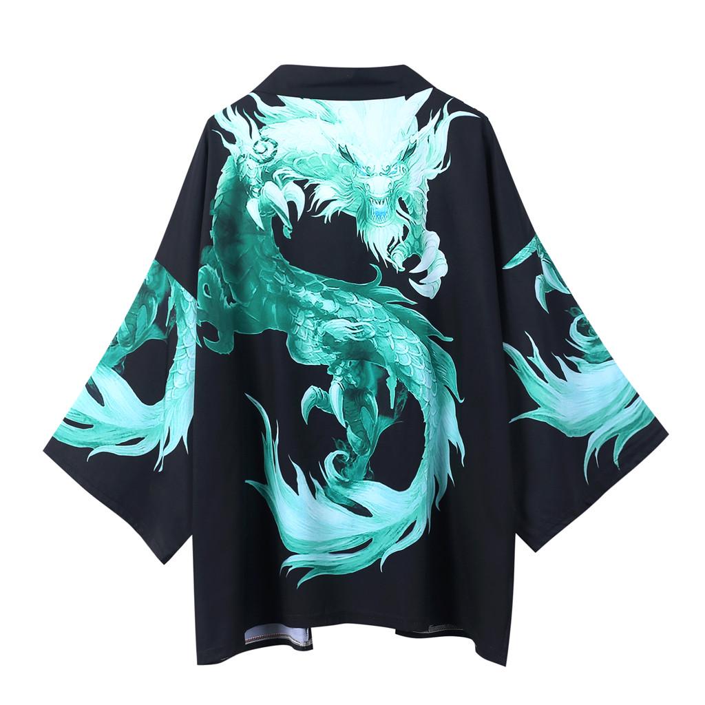 Sommer japanischer Kimono mit fünf Spitzenärmeln für Herren und Damen, Umhangjacke, Top-Bluse