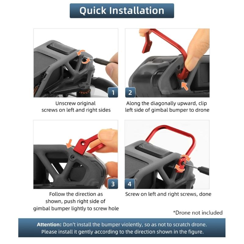 Aluminum Alloy Gimbal Bumper Gimbal Camera Guard Bar Protector Wear-resistant Bump-proof Accessories for AVATA