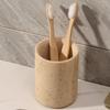 Beige Retro Cave Stone Soap Dispenser, Bathroom Accessories, Shampoo Dispenser, Storage Tray, Tissue Box, Toothbrush Holder