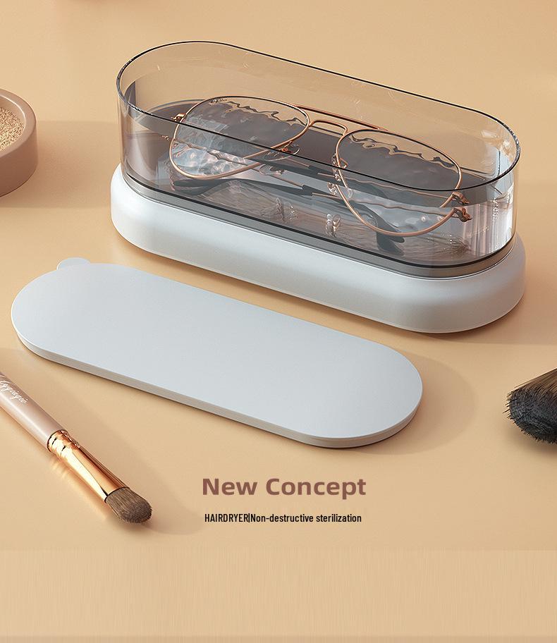 Tragbarer Ultraschallreiniger für Brillen, Schmuck & Kontaktlinsen - Hochfrequente automatische Vibration