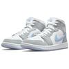 Air Jordan 1 Mid 'Wolf Grey Aluminum' Women's Jordan BQ6472-105