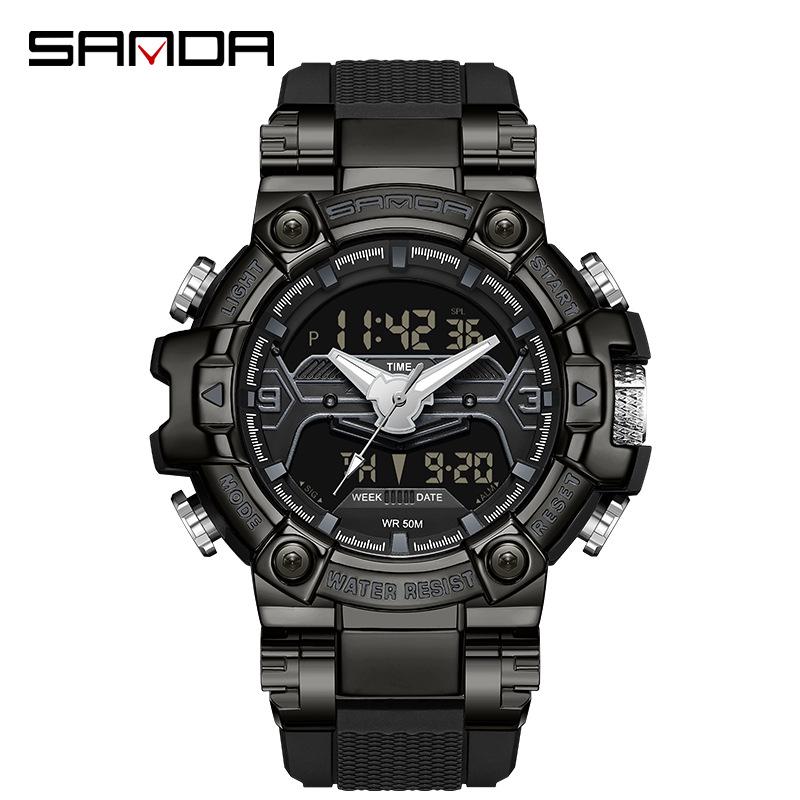 Sanda Men s Teen Sports Luminous Waterproof Multifunctional Outdoor Watch