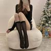 Lace Stockings Openwork Heart Jacquard White Calf Socks Students Thin Mid-Calf Socks