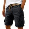 Men's Summer Multi-Pocket Cargo Shorts Men's Casual Fashion Solid Color Loose Cargo Shorts