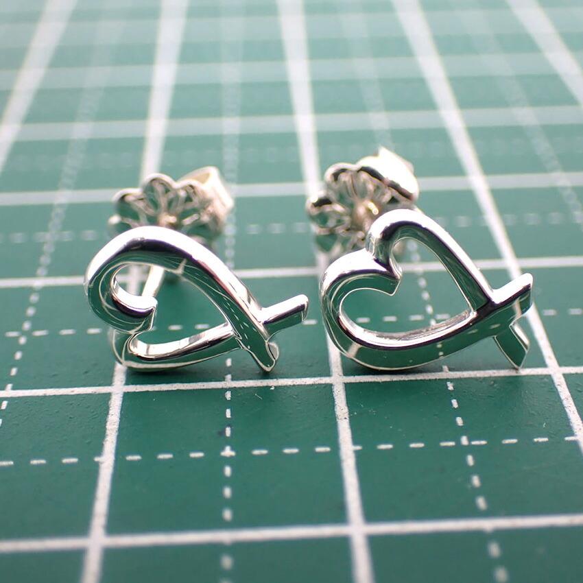 [Used] TIFFANY/Tiffany 925 Loving Heart Earrings/j45-6