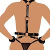 Sexy Lingerie Women PU Leather Body Harness Fetish Bondage Bdsm Erotic Underwear Rave Garter Belt