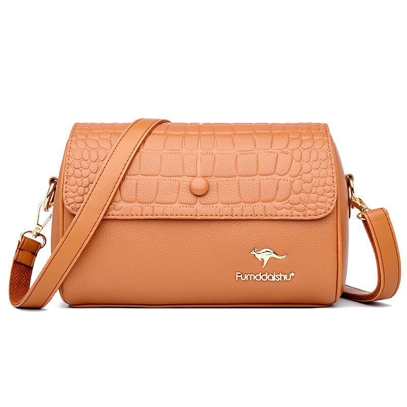 

Women s bag new fashion embossed magnetic buckle cylindrical women s bag large capacity fashion oblique span bag shoulder bag жёлтый