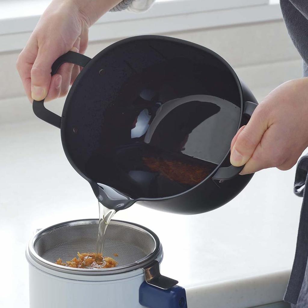 Yoshikawa Aikata Iron Induction and Gas with Convenient PD3023 Fryer, Oval, Compatible, Tsubame-Sanjo, Spout,