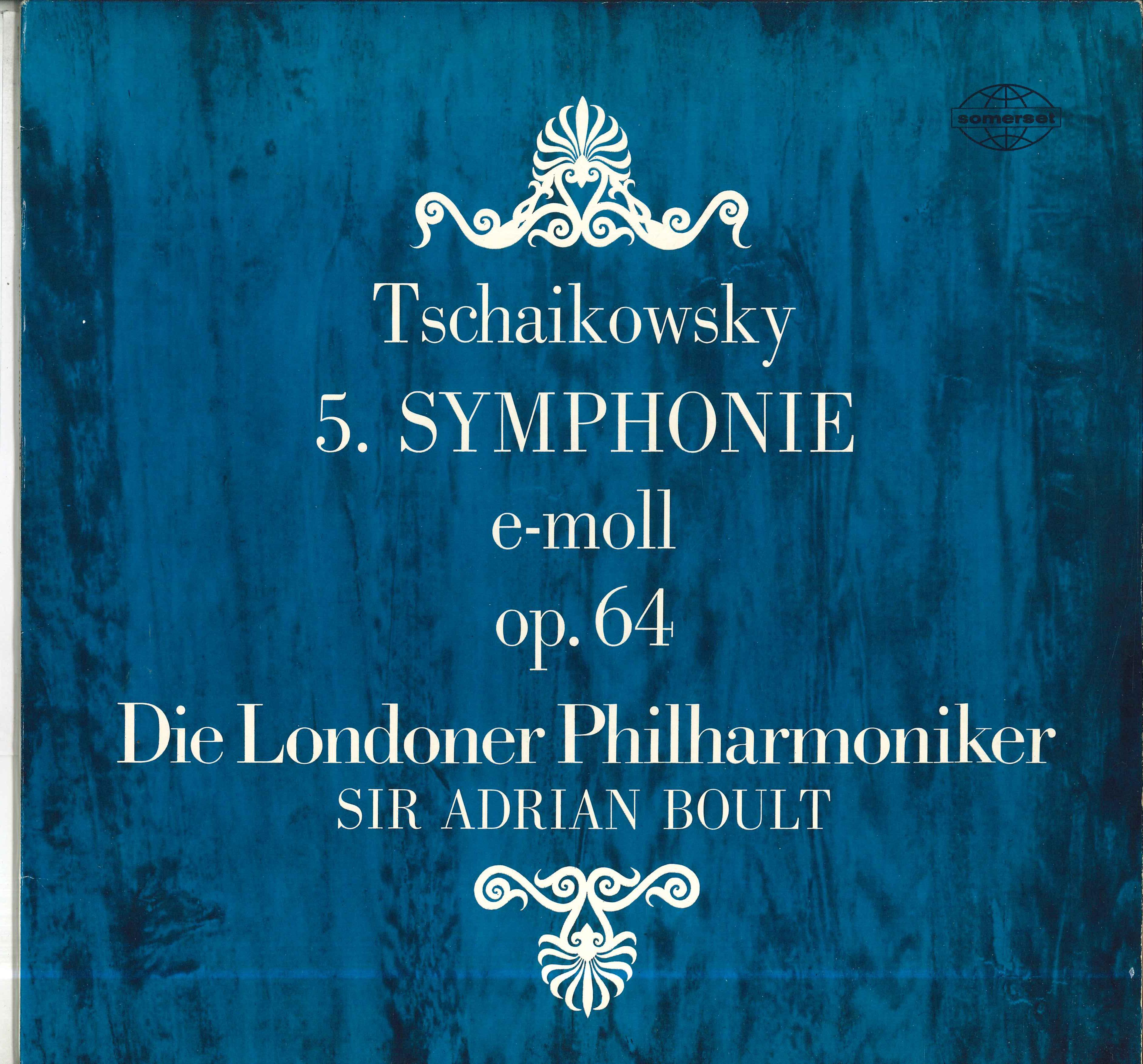

LP Record ADRIAN BOULT LONDONER PHILHARMONIS Tschaikowsky Symphony Nr5 Emoll O 537 SOMERSET Germany Classical Used