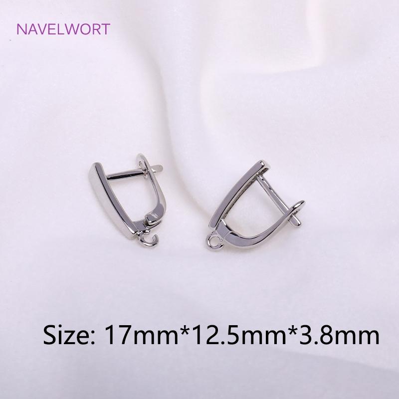 18K Gold Plated Brass Earring Hook Clasp,High Quality Ear Wire For Earring Making Findings,Accessories For Earrings