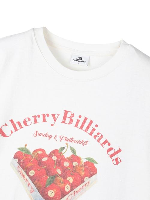 SUNDAY FRUIT MARKET Cherry Billiards Tee Ivory
