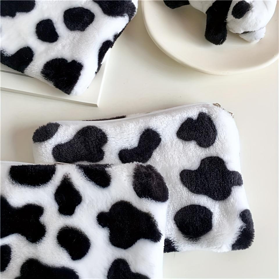 Korean-Style Cow Plush Coin Purse Wallet