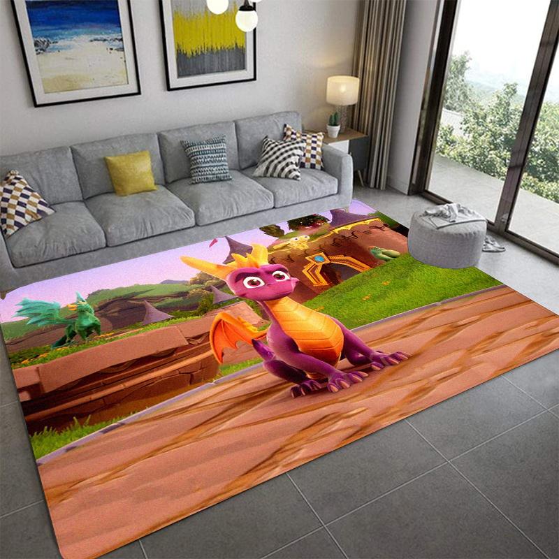 S-Spyro's Dragon Printed Carpet Fashion Yoga Mat Non-Slip Carpet Bedroom Decoration Outdoor Carpet Bedroom Birthday Gift