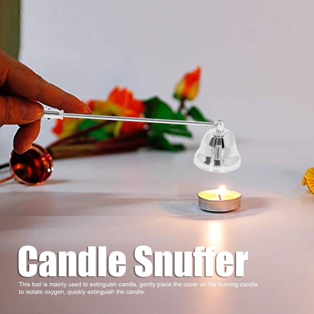 2Pcs Bell shaped design Candle Snuffer Stainless steel Candle Extinguisher Home candle use серебряный