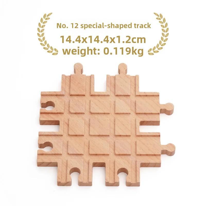 Wooden Small Track Train Toy Children's Set Magnetic Train Bulk Accessories Track K X Track Boy Birthday Toy Gift X10
