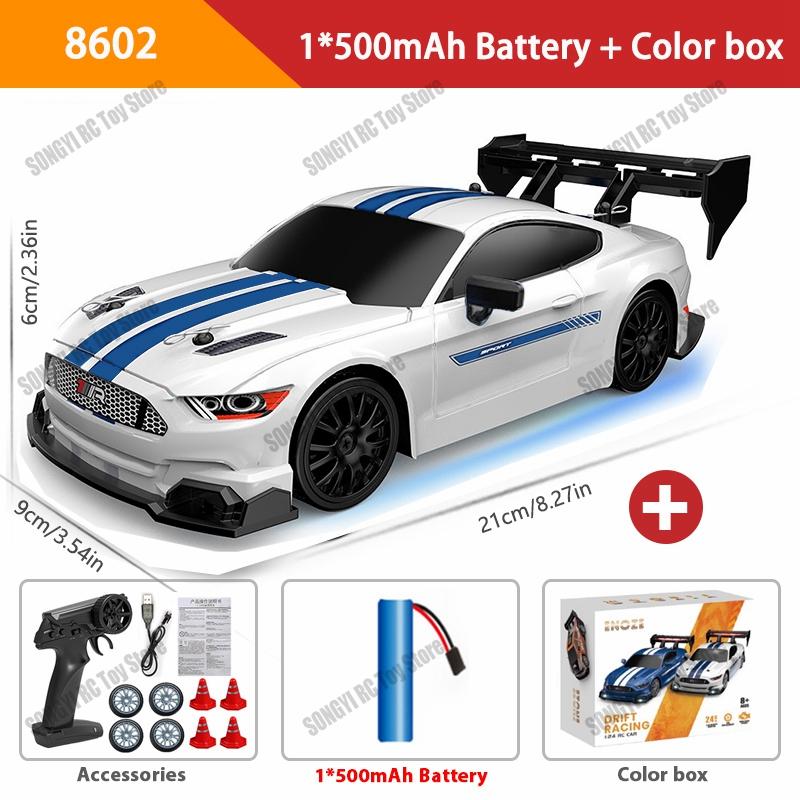 

1:24 RC дрифт-машина, полноприводные машины Mustang, гоночная машина с дистанционным управлением, подарок, соревновательная гоночная машина, детская игрушка