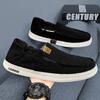 Summer new casual men's shoes corduroy lazy one-pedal fashionable flat-bottomed comfortable lightweight walking trendy shoes