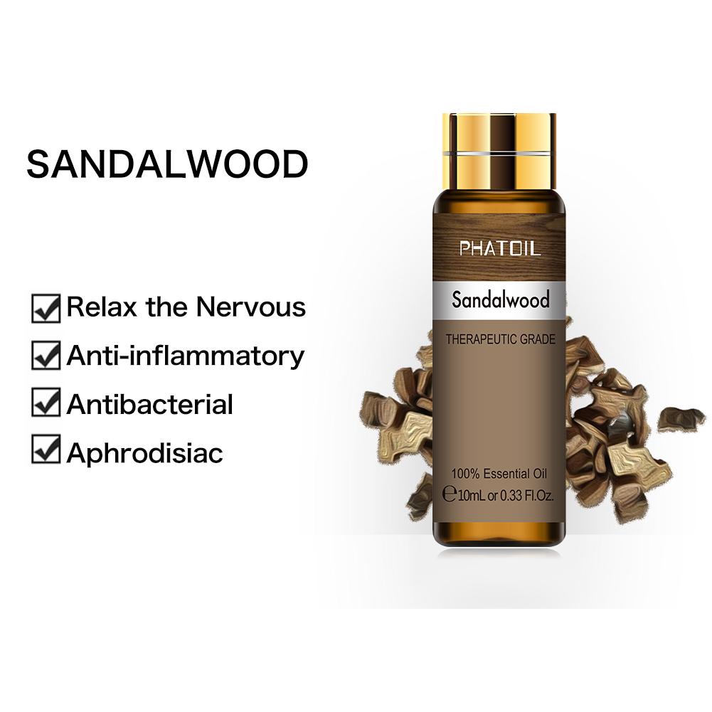 PHATOIL 3 Stück Zitronengras, Lavendel, Teebaumpflanze, ätherisches Öl, Luftreiniger, Körperentlastung, Rose, Vanille, Jasmin, Duftöl, DIY-Fruchtparfüm