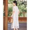Women's New Chinese Style Short-Sleeve Mid-Length Dress