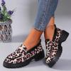 Trendige Slipper mit Leopardenmuster Herbst Neue Designer Casual Wildleder Plateau Rutschfest Damen Übergröße Vielseitiger Einzelschuh
