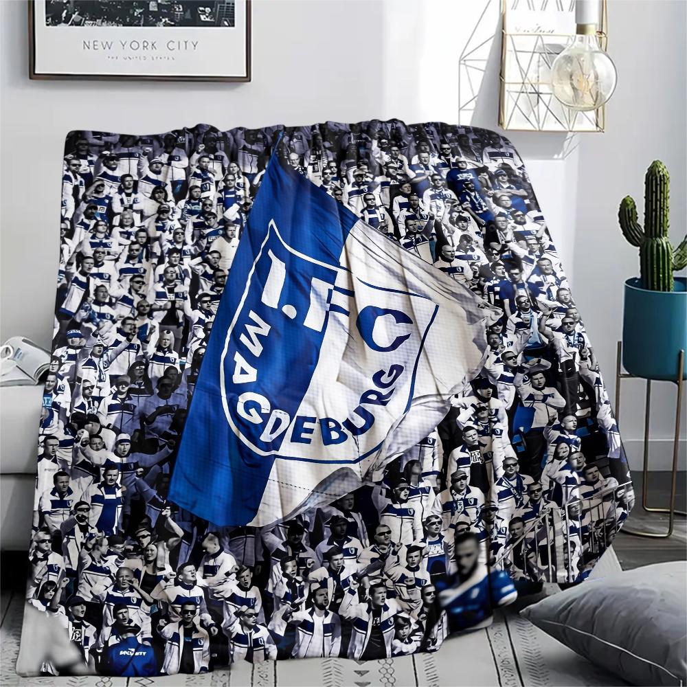 

Magdeburg Team,pattern Flannel Blanket, High quality Comfortable for All Seasons, Home Decor, Warmth and Comfort, Perfect for Gifts. 130cm x 150cm