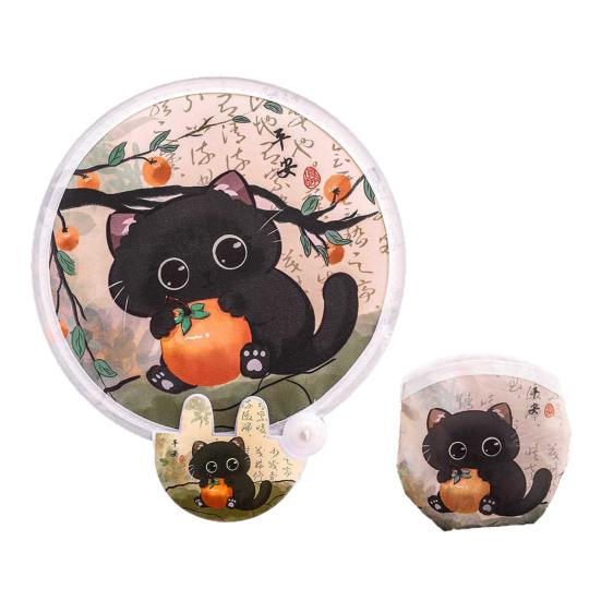 

Cartoon Folding Round Fan with Photography Reflector Portable Lightweight Pocket Size Outdoor Travel Camping Picnic Summer Handheld Fan