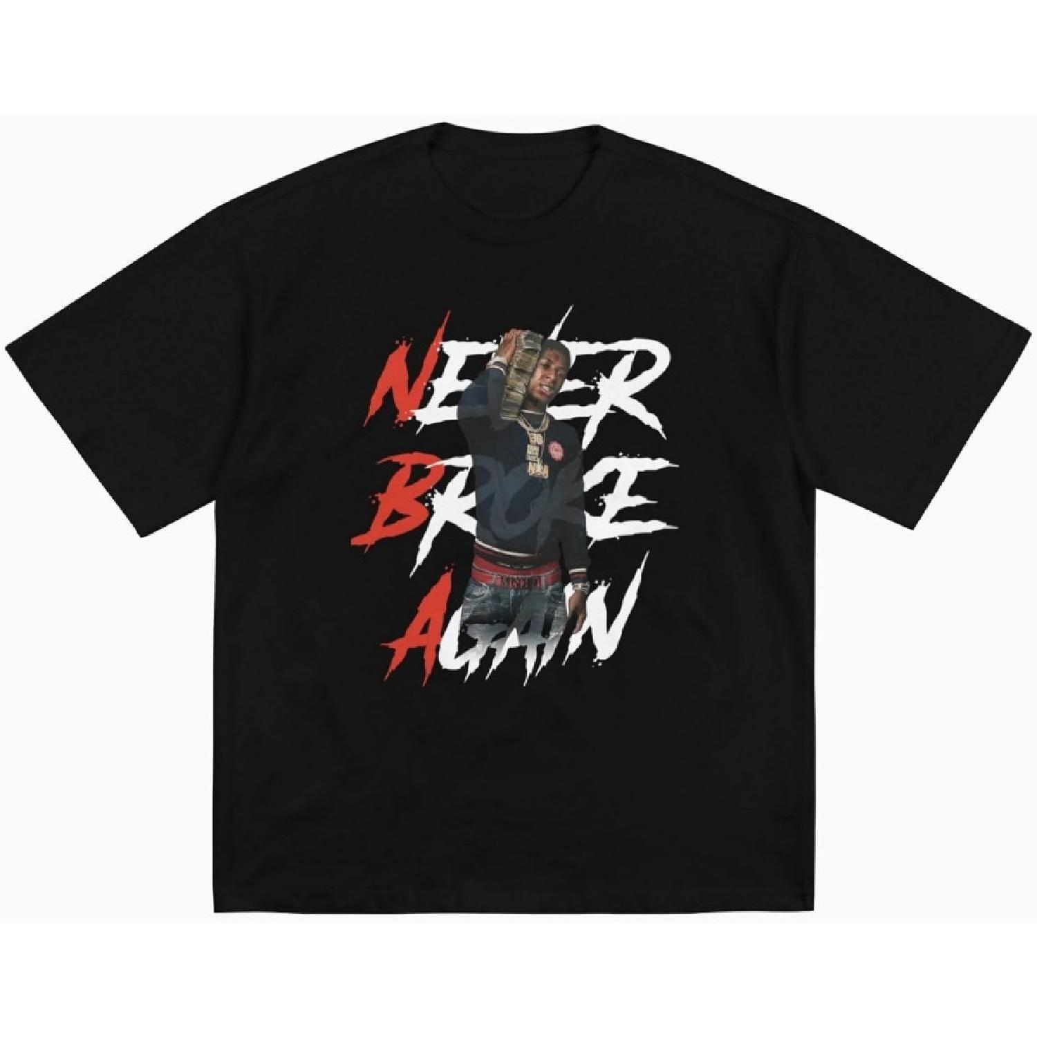 Rashmika T-Shirt for Men and Women Never Broke Again Short Sleeve T-Shirt Crew Neck Running Shirts S