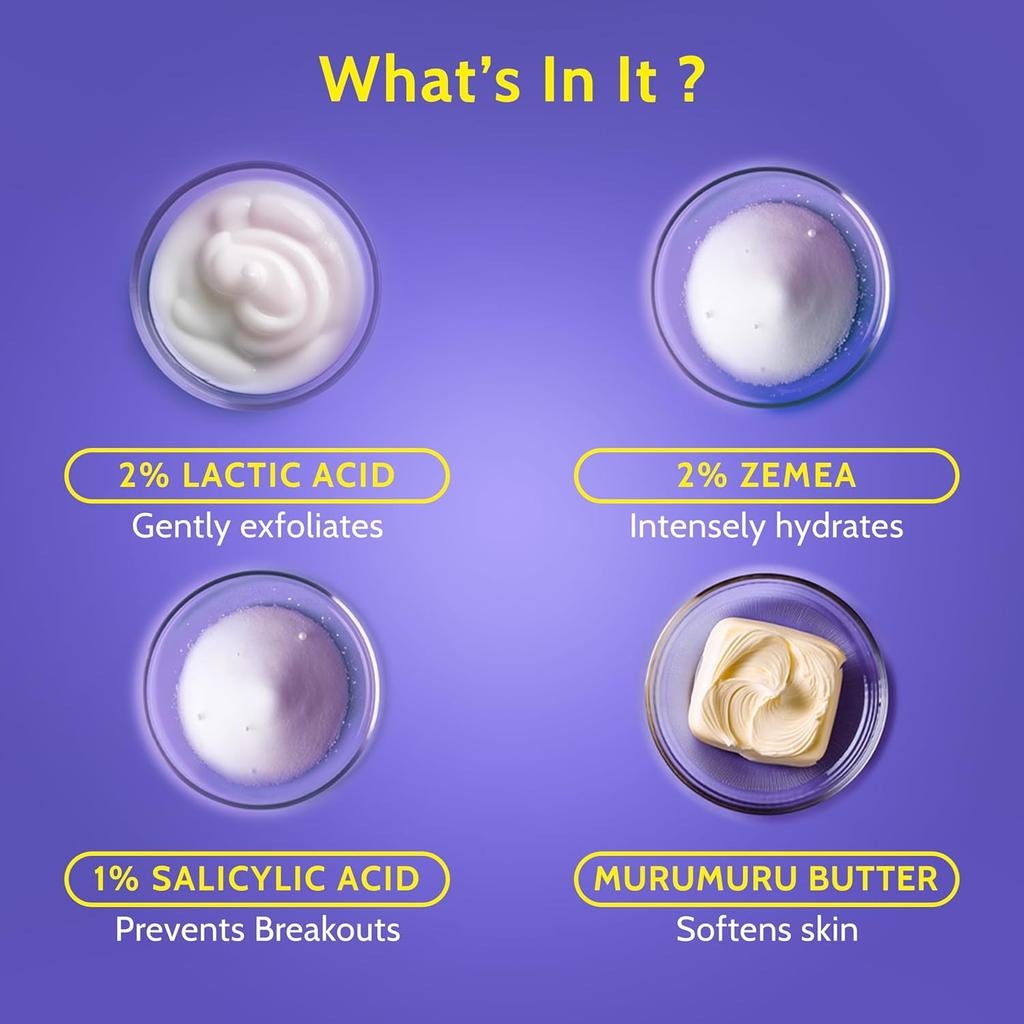 Chemist At Play Exfoliating Body Wash 236ml | Removes Tan, Fights Body Acne, 4% (Salicylic Acid, Vitamin E & Lactic Acid) | Shower Gel For Women & Men