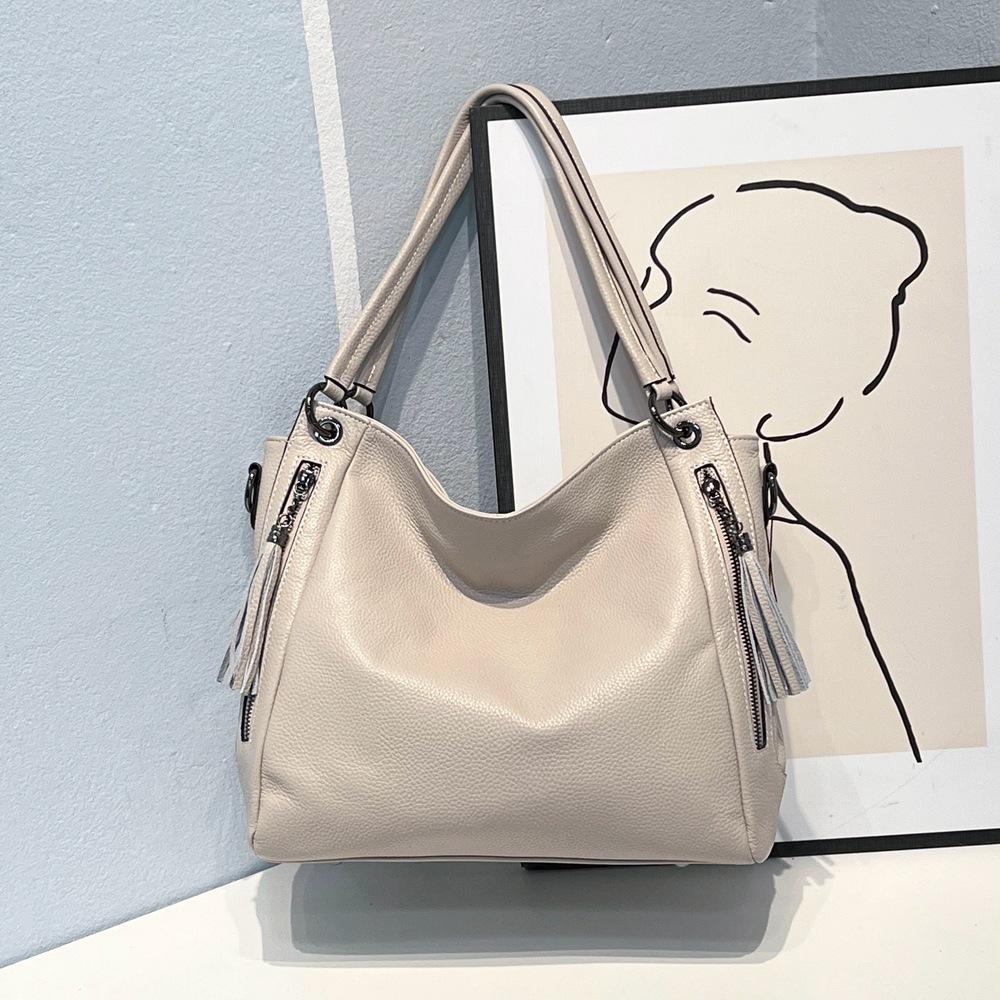 Genuine Leather Women Handbag Luxury Design Women Shoulder Bag Large Capacity Crossbody Tote Bag First Layer Cowhide Bag