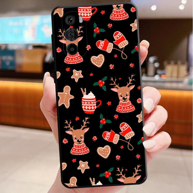 

Phone Case For Motorola Edge 50 40 Pro 60 50 40 30 Ultra Neo Fusion Moto G85 G72 G53 G54 G84 G13 G32 Christmas deer Snowman Moto G32