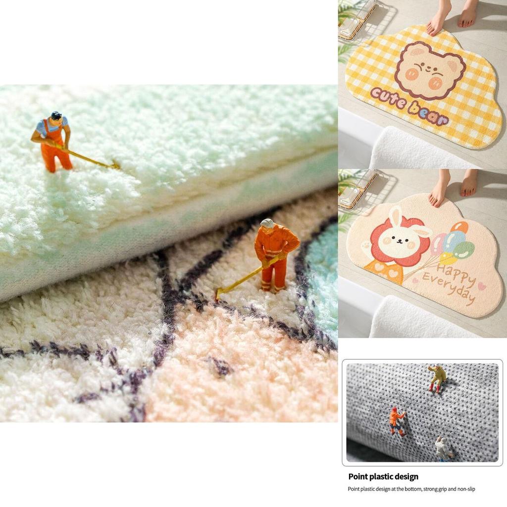 Luxurious Polyester Fiber Bathroom Mat With Non-slip Design And High Absorbency