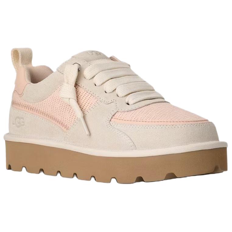 UGG Chaussures décontractées basses polyvalentes confortables en cuir fendu Vache des Highlands Baskets pour femme Jasmine-Blanc 1178872-JNP